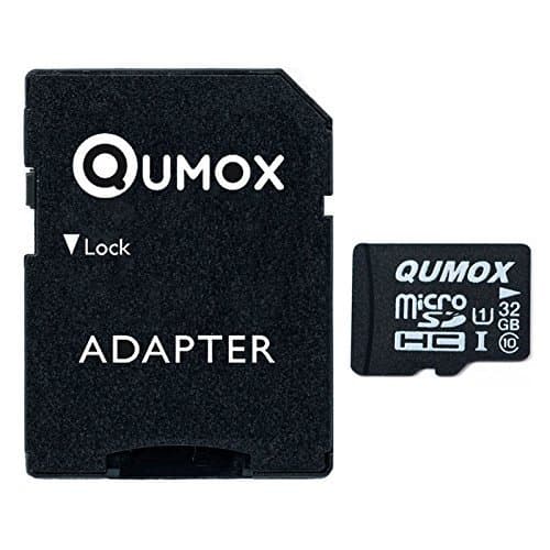 Image of Qumox 32GB micro SD memory card, class 10, UHS-I, 32 GB memory card, high speed write speed, 15 MB/s read speed up to 70 MB/s