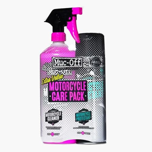 Image of Muc-Off Motorcycle Care Duo Kit - Motorbike Cleaning Kit with Nano Tech Motorcycle Cleaner and Protectant - Clean and Protect Bundle for all Motorbikes