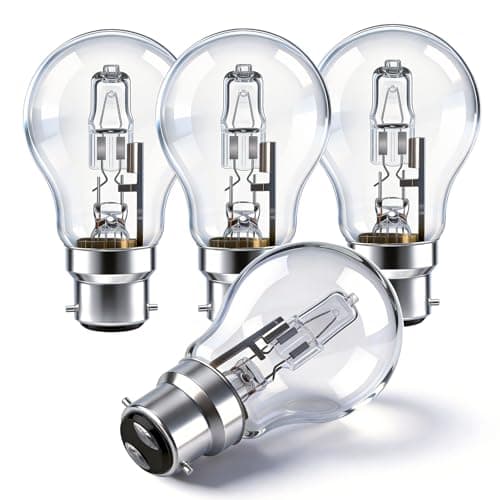 Image of Caldarax A55 B22 100W GLS Bayonet Cap Light Bulbs Dimmable, AC 220-240V, Warm White 2700K, Classic Clear Globe BC Large Bayonet Bulb for Ceiling Light, Wall Lamp, Table Lamp, Pack of 4