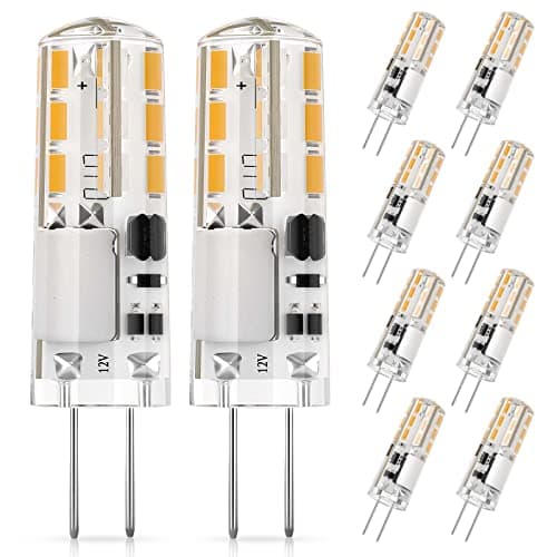 Image of DiCUNO G4 LED Light Bulbs, 1.2W Equivalent to 10W Halogen, 120LM, Warm White 3000K, 12V Non-Dimmable G4 Capsule Bulbs for Home Lighting, 10-Pack