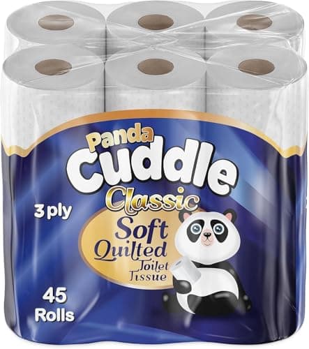 Image of Bliss 3 PLY Toilet Rolls Soft Unscented Quilted Loo Toilet Tissue Paper Bulk Packs (White 3 - PLY)