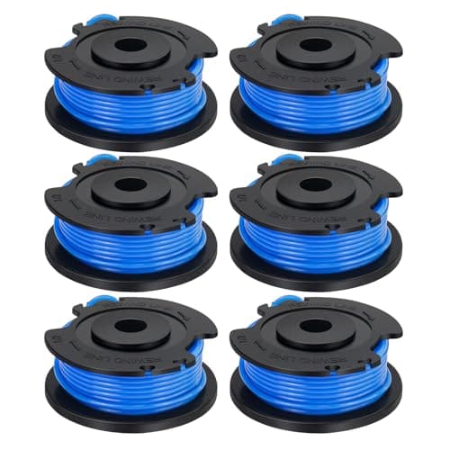Image of Odashen 6 Pcs Spool & Line for Karcher LTR 18-30 Strimmer, Compatible with Greenworks 24V Trimmer & for Ryobi 18V 24V 40V, Automatic Feed Trimmer Line Spools