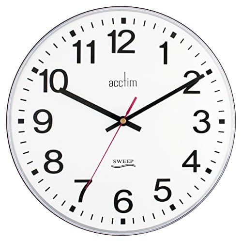 Image of Acctim 22233 Clarkenwell Silent Non-Ticking Wall Clock, Black