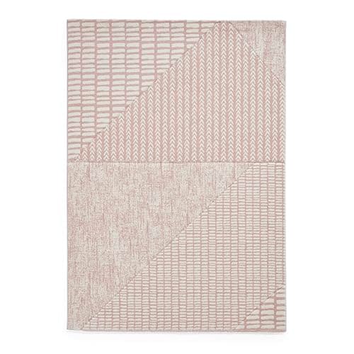 Image of Think Rugs Catherine Lansfield Larsson Modern Abstract Rug, Rose