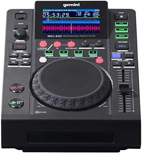 Image of Gemini Sound Mdj-600 - Professional Cd/Media Player With 4 Hot Cues And Auto/Manual Looping, Colour Screen, Midi, 24-Bit/192Khz Soundcard