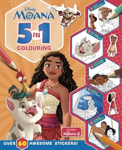 Image of Moana: 5-in-1 Colouring