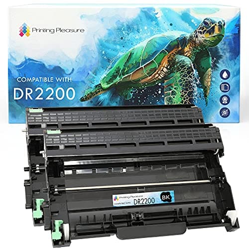 Image of Printing Pleasure 2x DR2200 Drum Units compatible with Brother DCP-7055 DCP-7060D DCP-7065DN HL-2130 HL-2132 HL-2240 HL-2240D HL-2250DN HL-2270DW MFC-7360N MFC-7860DW FAX-2840 - Black, High Yield