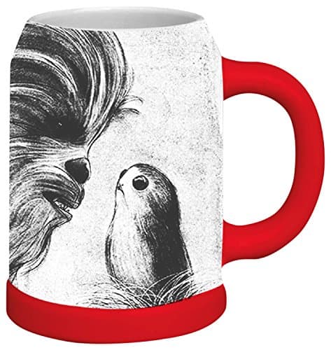 Image of Star Wars The Last Jedi: Basic Stein: Big Brown Bear & Bear Island Birds, White, 11 x 16 x 14 cm