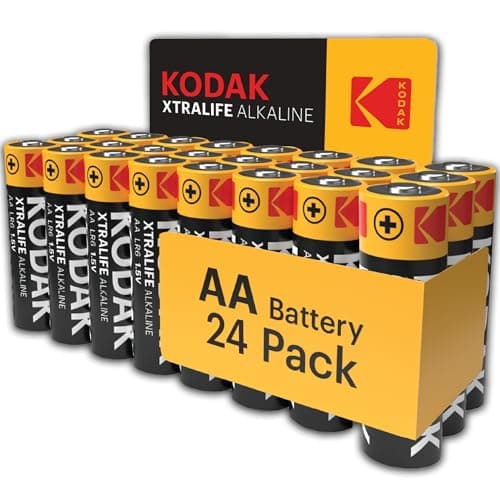 Image of Kodak Xtralife AA Batteries 24-Pack, Double A Alkaline 1.5V Battery Pack, Ideal for Household Clocks, Scales, Toys and Electronics, 10-Year Shelf Life, 12x More Power