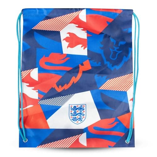 Image of Hy-Pro Officially Licensed England FA Gym Sack - Patch Design, Lightweight, Drawstring, Merchandise, Great Gift Idea