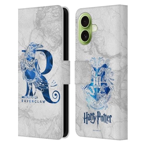 Image of Head Case Designs Officially Licensed Harry Potter Ravenclaw Aguamenti Deathly Hallows IX Leather Wallet Case Compatible With Apple iPhone 17