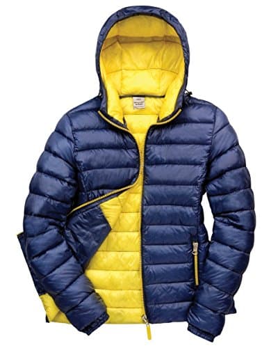 Image of R194F=Result Urban Ladies Snowbird Hooded Jkt Colour=Navy/Yellow Size=2XL