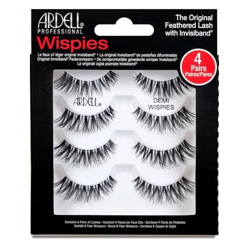 Image of Ardell False Eyelashes Demi Wispies | 6-Pair Multipack | Natural-Looking Wispy Effect | Medium Volume & Length | Comfortable Invisiband | Vegan-Friendly & Cruelty-Free | Pack of 6