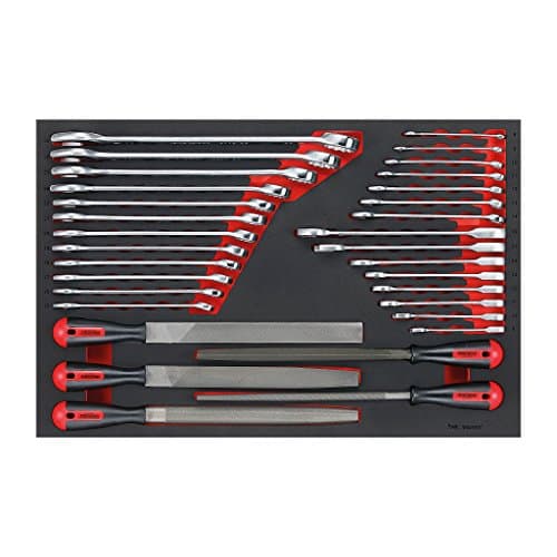 Image of Teng Tools TTEX32 Spanner & File Set FOAM4X4 32 Pieces
