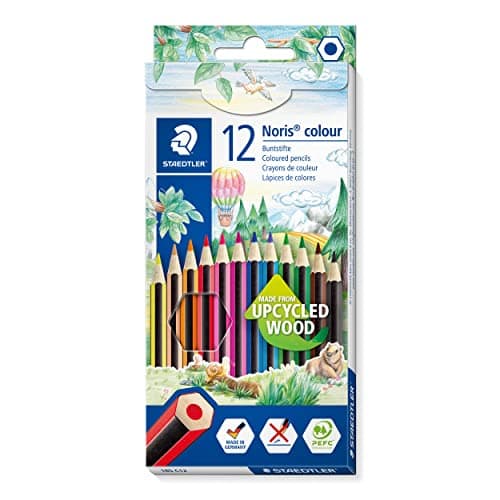 Image of STAEDTLER 185 C12 Noris Colour Colouring Pencils - 12 Assorted Colours (Pack of 12 Pencils)