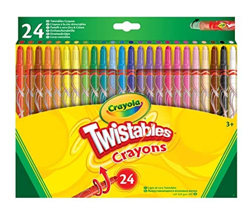 Image of CRAYOLA Twistables Colouring Crayons - Assorted Colours (Pack of 24), Simply Twist for More Colouring Fun - No Need to Sharpen! Ideal for Kids Aged 3+