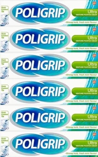 Image of Poligrip Denture Fixative Cream Ultra 40g x 6 Packs by GSK