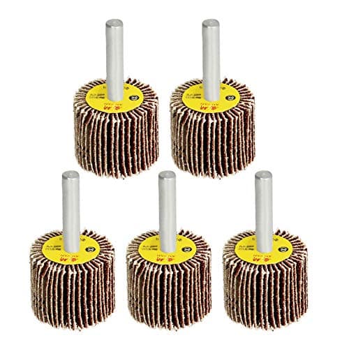 Image of Utoolmart 80 Grits Flap Wheels, Abrasive Wheel 30mm Sanding Wheel for Drill, Polishing, Grinding, Deburring 5pcs