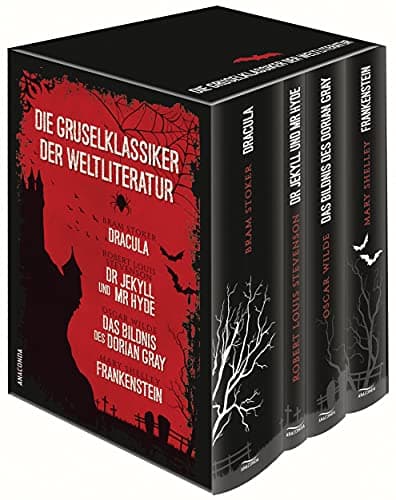 Image of Die Gruselklassiker der Weltliteratur (Bram Stoker, Dracula - R.L. Stevenson, Dr. Jekyll und Mr. Hyde - Oscar Wilde, Das Bildnis des Dorian Gray - Mary Shelley, Frankenstein) (4 Bände im Schuber)