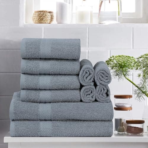 Image of Premium Towels 10 Piece Towel Set - 2 Bath Towels, 4 Hand Towels, 4 Face Towels Super Soft Towels, Perfect for Daily Use & Hotel