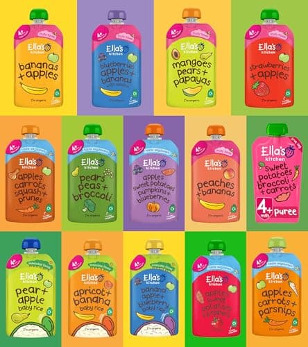 Image of Ella's Kitchen Stage 1 Mixed Case Selections Organic Baby Food From 4+ Months (14x120g)