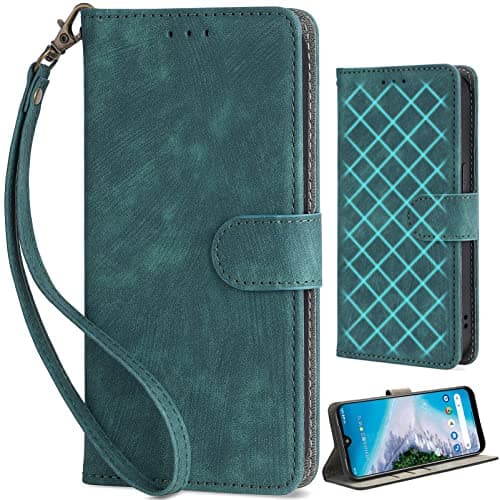 Image of BaiFu RFID Wallet Case for Motorola Moto E13, RFID Blocking, Wallet Magnetic Cover for Motorola Moto E13-Green