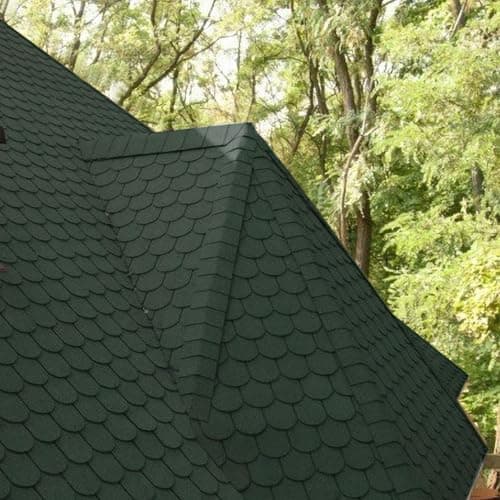 Image of INMOZATA 36pcs Asphalt Roof Shingles, Self-adhesive Sheds Roofing Felt Shingles Tiles for Most Roof of Sheds Arbour Porch Wendy House Doghouse Log Cabin (Fish-scale Shingles, Green)