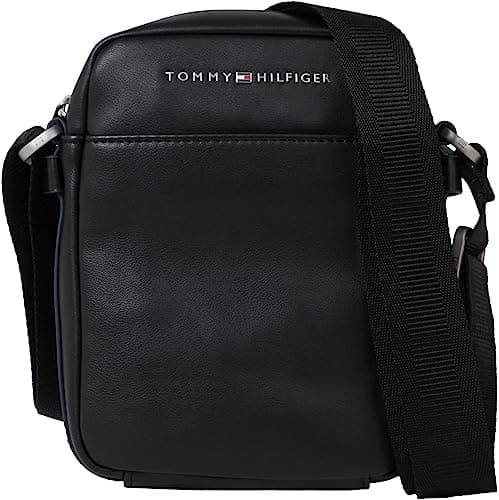 Image of Tommy Hilfiger Men’s TH City Mini Reporter Bag, Black (Black), One Size