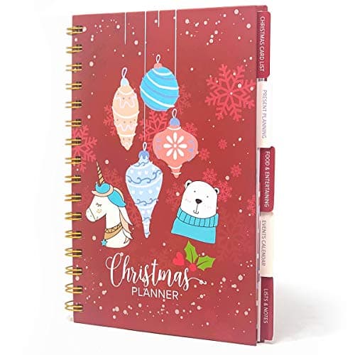 Image of Joeji's Kitchen 2026 Christmas Planner Organiser - A5 Size Notebook Journal for Planning Gifts Presents Cards Menu - Xmas Binder