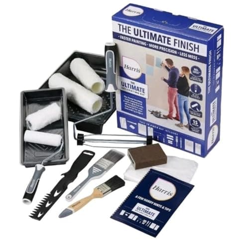 Image of Harris Ultimate Decorating Kit, Complete Painting Set with Roller, Brushes, Tray and Accessories