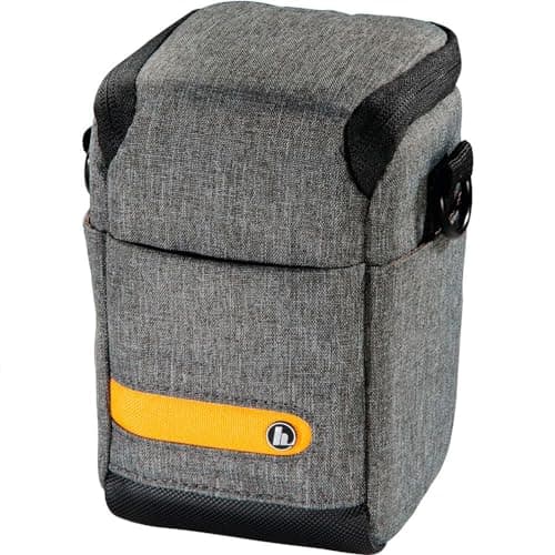 Image of Hama "Terra Camera Bag Made of Recycled Polyester (Photo Bag for Digital Camera with Lens 8 x 7.5 x 13 cm, Shoulder Bag, Belt Loop for Bum Bag) Grey