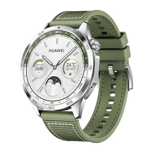 Image of HUAWEI WATCH GT 4 Smart Watch for men women - Up to 2 Weeks Battery Life Fitness Tracker - Compatible with Android & iOS - Health Monitoring with Pulse Wave Arrhythmia Analysis - GPS Integrated -Green