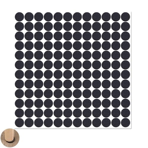 Image of 144 Pieces Felt Pads for Chair Legs, Felt Chair Feet Pads, Felt Pads for Ornaments, Pads for Chair Legs, Furniture Pads, Self Adhesive Chair Pads, For Furniture Feet Chair Legs (Black, 15mm)