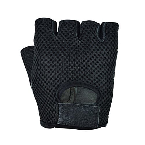 Image of Half Finger Leather Padded Palm Cycling Biking Gloves Multi-Purpose Gloves Weight Lifting Gym Workout Training Bodybuilding Anti Slip Gloves for Men, Women, Ladies, Male, Female (Black, XX-Large)