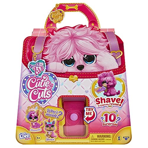Image of Little Live Pets Scruff-a-Luvs Cutie Cuts Shave, Reveal And Style, Plush Rescue Pet, Pink