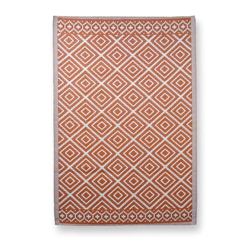 Image of Coopers of Stortford Aztec Outdoor Garden Rug (Terracotta, 175 x 270cm)
