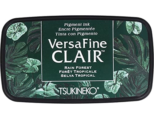 Image of Tsukineko VF-CLA-551 Rain Forest Versafine Clair Ink Pad, Synthetic Material, Green, 5.6 x 9.7 x 2.3 cm