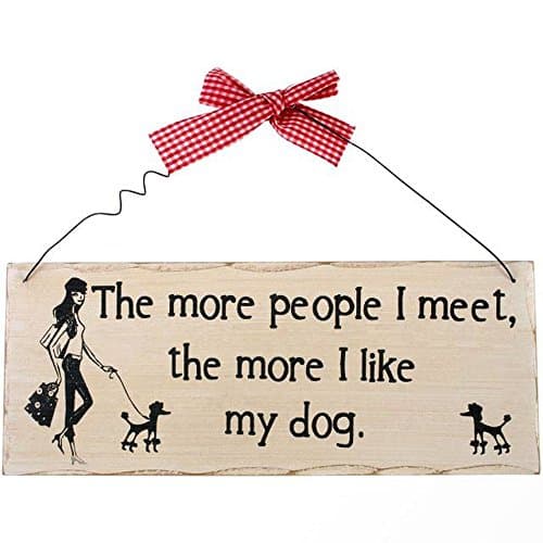 Image of The More People I Meet Hanging Sign