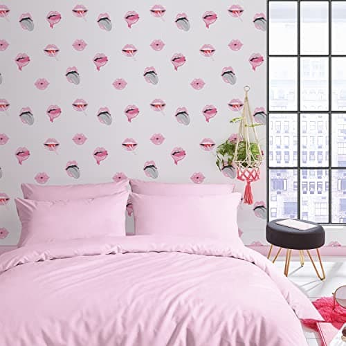 Image of Sassy B Lip Service Wallpaper Pink
