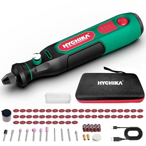 Image of HYCHIKA Mini Cordless Rotary Tool Kit - 77PCS Accessories for Drilling, Sanding, Polishing, Engraving,3.6V Multi Tool with Variable Speed,Type-C Charging,Ideal for DIY fine Work,Etching, Woodworking
