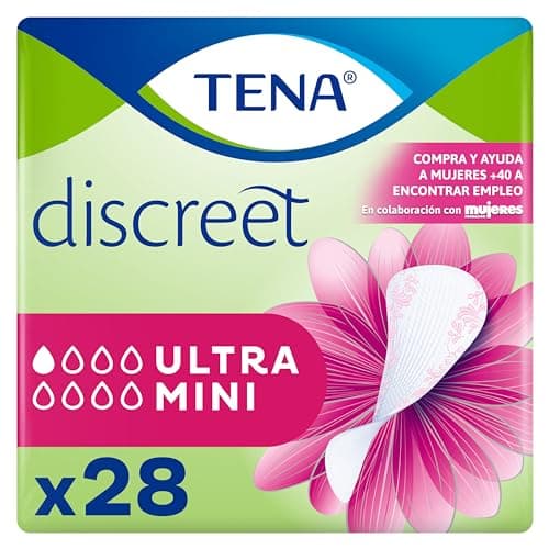 Image of TENA Discreet Ultra Mini x 28 - Ultra Thin Lip Liners for Women with microPROTEX Technology - for Incontinence and Mild Urine Loss