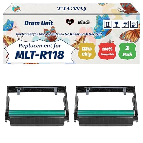 Image of Compatible for Samsung MLT-R118 Drum Unit Work for Samsung M3015DW M3065FW Printers, with Chip, High Yield 10000 Pages, High-Definition Printing (2-Pack Black)