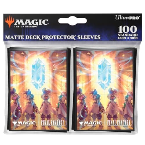 Image of Ultra PRO - Final Fantasy x Universes Beyond Crystal's Chosen 100ct Deck Protector Sleeves for Magic: The Gathering | Trading Card Accessories, Collectible Card Game Gear, Final Fantasy Collectibles