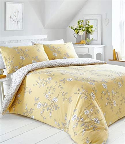 Image of Homemaker Country cottage bedding floral design pretty quilt cover duvet sets (Yellow,King)