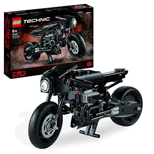 Image of LEGO Technic THE BATMAN – BATCYCLE Set, Collectible Toy Motorbike, Scale Model Building Kit of the Iconic Super Hero Bike from 2022 Movie 42155
