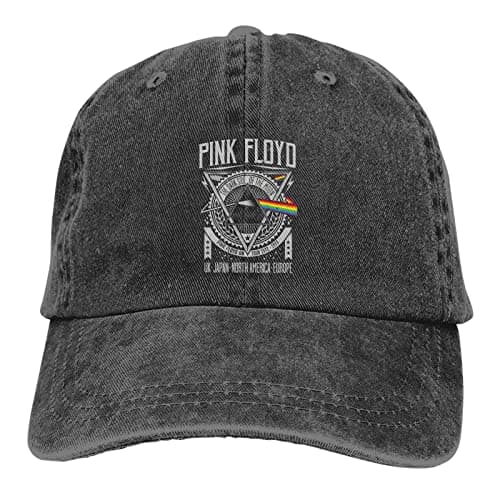 Image of EZKYZTLW Pink Rainbow Floyd Unisex Cowboy Baseball Cap Adjustable Trucker Cap Baseball Hat for Men Women Cap