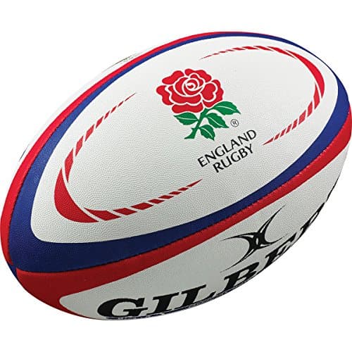 Image of Gilbert England Rugby Replica Ball - White/Red, Mini
