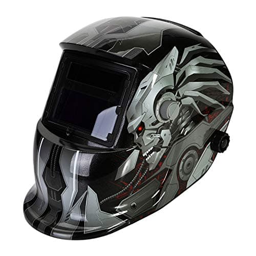 Image of LESOLEIL Welding Mask Auto Darkening, Solar Welding Helmet with 2 ARC Sensors and 2 Replacement Lens Film Adjustable DIN9-13 for MIG TIG ARC Welding