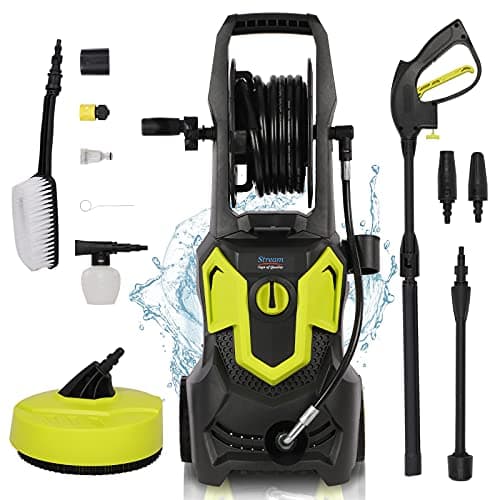 Image of Stream Electric Pressure Washer, 1650W 135 Bar 420L/H Jet Washer Power Washer with Adjustable Nozzle Accessory, Patio Cleaner Compact for Car Garden Fences Yard