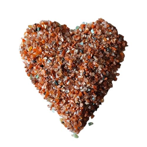 Image of ZEN&TAO Natural Red Agate Gemstone Semi-precious Stone Chips/Mini Tumblestones, Various Sizes and Weight, for Meditation, Decoration or DIY Projects (3-5mm, 200g)